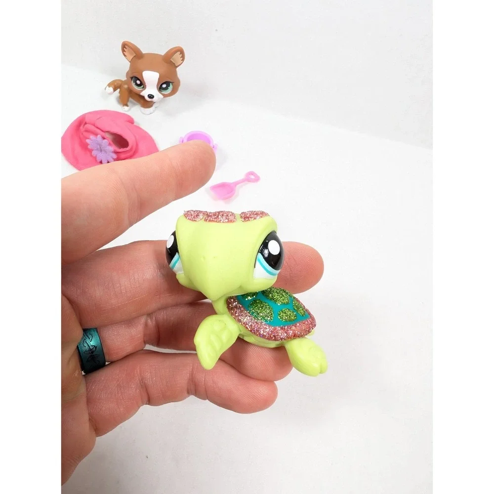 Authentic Littlest Pet Shop Playset Pretty Pairs #2149 #2150 Turtle Corgi
